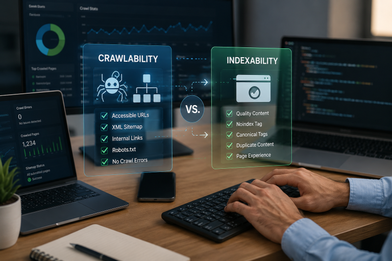 crawlability vs indexability